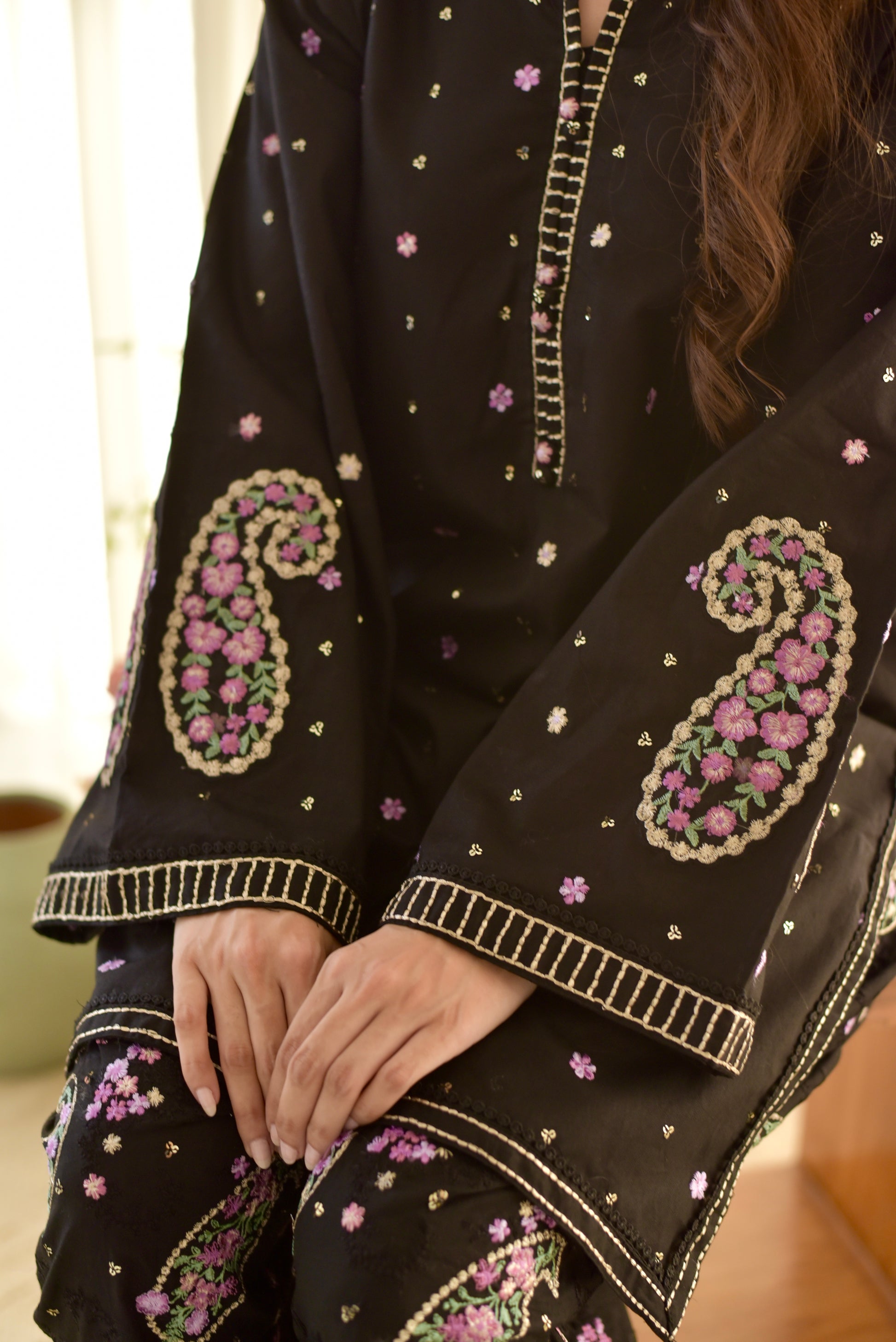Black Embroidered-2PC