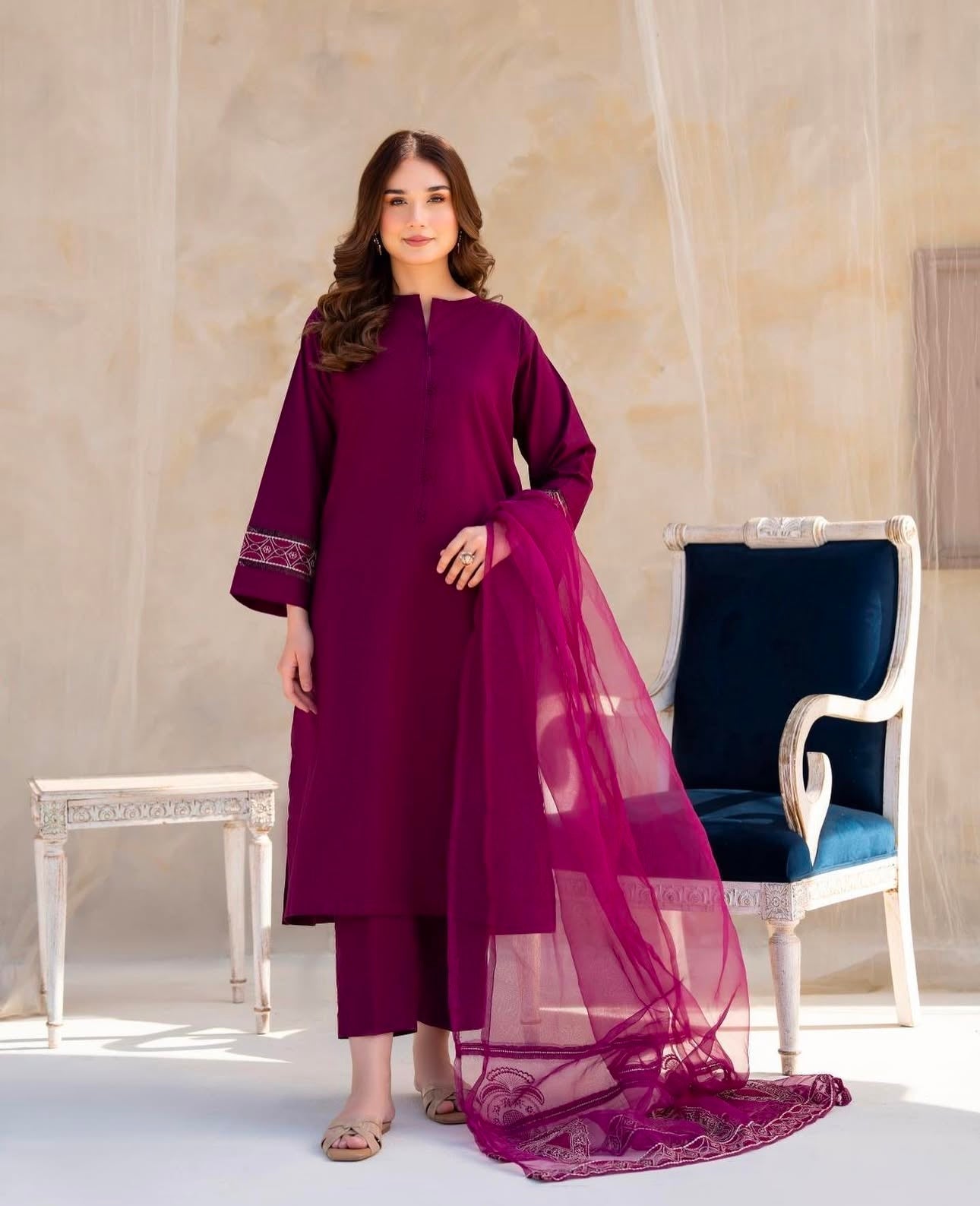 Crimson Grace – Cotton 3PC Suit