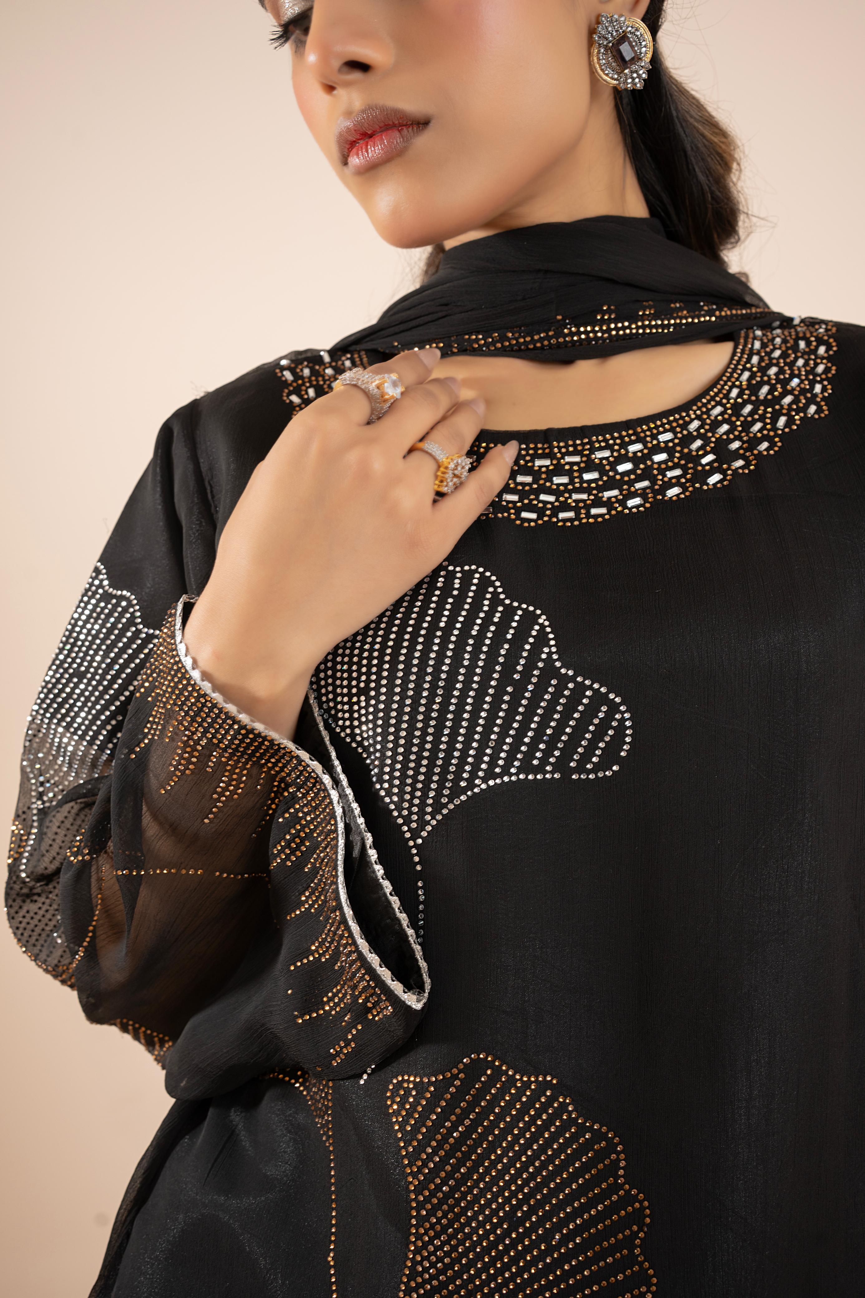 MIDNIGHT ELEGENCE CHIFFON 3PC